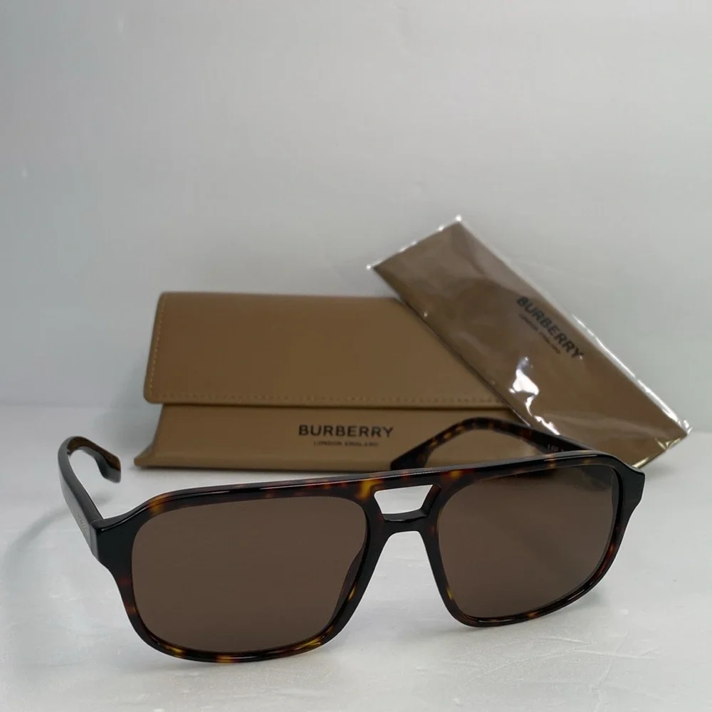 New Authentic Burberry Foxcote BE4302 300273 56 - Dark Havana Sunglasses - Picture 5 of 12